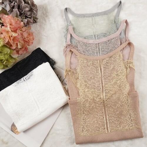 Spring Summer New streetwear Sexy V-Neck lace Sling Vintage knitted Tanks Women slim outside wearing hollow Short Tank Tops M628