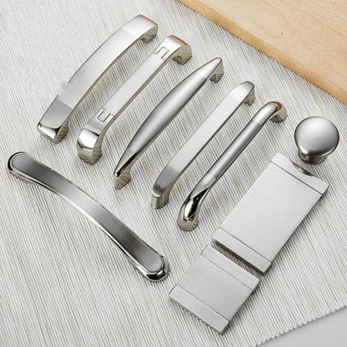 Zinc Alloy Modern Cabinet Handles Kitchen Cupboard Door Pulls Drawer Knobs Handles Wardrobe Pulls Furniture Handle Hardware