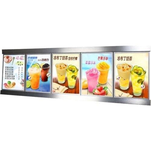LED Lightbox Menu Display System, Illuminated Poster Frame for Restaurant Takeaway Hotel (5 Graphics/Column)