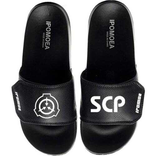 Unisex flip flop Anime SCP Printing Cosplay Summer Soft Rubber Beach Water Sandals for Students Adult Men Women 2020