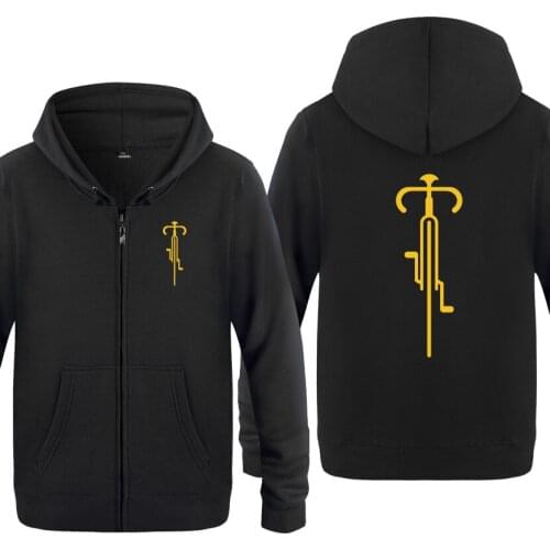 Bike Lines Cycling Novelty Creative Hoodies Men Fashion Mens Long Sleeve Fleece Zipper Jackets Cardigans Hooded Sweatshirts