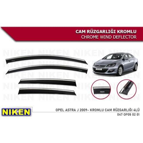 Opel Astra J Wind Deflector Chrome Rain Window Visor 2009 2010 2011 2012 2013 2014 2015 2016 2017 2018 4 pcs Car Auto Accessory