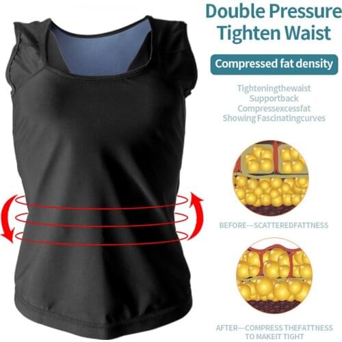 VIP LINK Sauna Sweat Vest Women Polymer Waist Trainer Slimming Underwear Weight Loss Shapewear Tummy Slimming Sheath