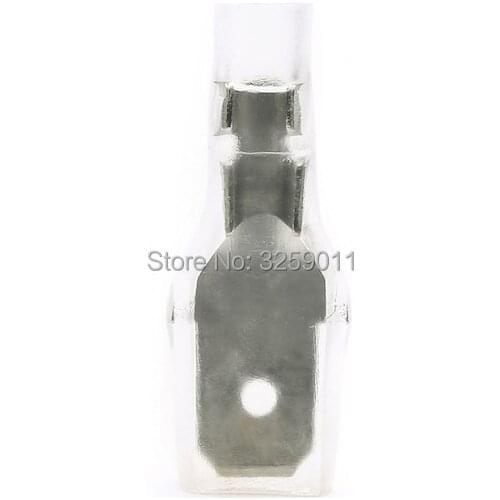 1PCS 4.8mm Brass Boat Car Speaker Circuit Board Male Connector Plug Spring Tinned Fittings Copper Terminal Block With Sheath