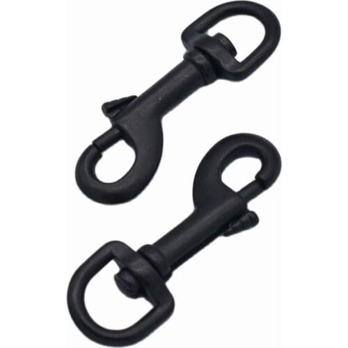 10mm Inner Swivel clasp Black Lobster Clasp Claw Push Gate Trigger Clasps Swivel Snap Hooks For keychain or backpack 6pcs