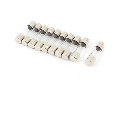 10pcs Fast-blow Glass Fuses Assorted Kit 5*20mm 250V 0.1A 0.2A 0.5A 1A 2A 3A 4A 5A 6A 8A 10A 15A 20A 25A 30A AMP Tube Fuses