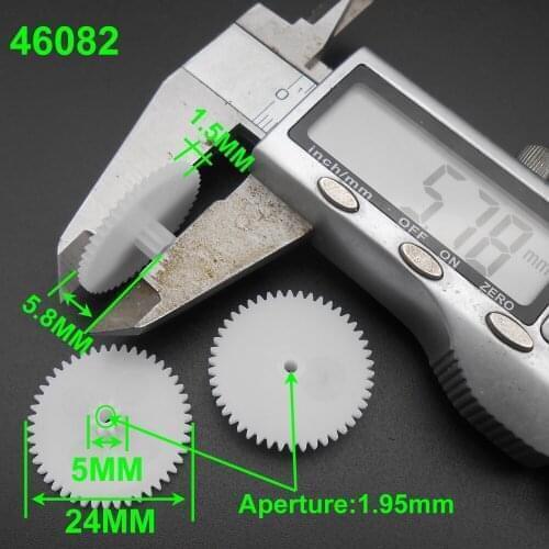 10000PC 0.5 Modulus 0.5M Double Gear Reduction Bilayer Gears 46 Teeth 8 Teeth Aperture 2MM 1.95mm 2A Tight Fitting 46T 8T 46082A