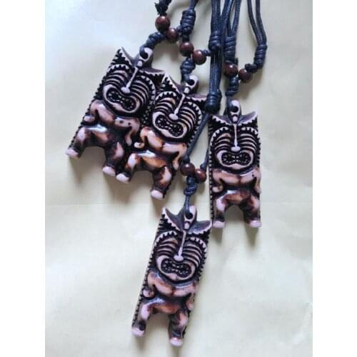 12 pcs YQTDMY New Brand carving Tiki Shape Totem Biker Necklace Jewelry