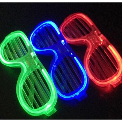 24PCS Party Decoration LED Sunglasses Christmas Birthday Party Glasses Rave Fesatival Toys Supplies Accessories
