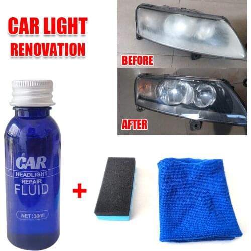 30/10mlCar Headlight Polishing Anti-scratch Liquid Lens Anti-scratch And CleanerMaintenance Liquid Kit Rearview Mirror Coating