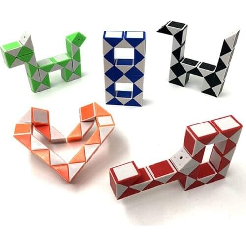 50Pcs Creative Puzzle 24 Section Changeable Magic Ruler Cube Children Intelligence Folding Deformation Learning & Education