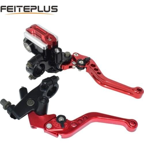 7/8" 22mm CNC Aluminum Motorcycle Brake Clutch Master Cylinder Lever Reservoir Universal Adjustable ATV For Yamaha Honda Suzuki