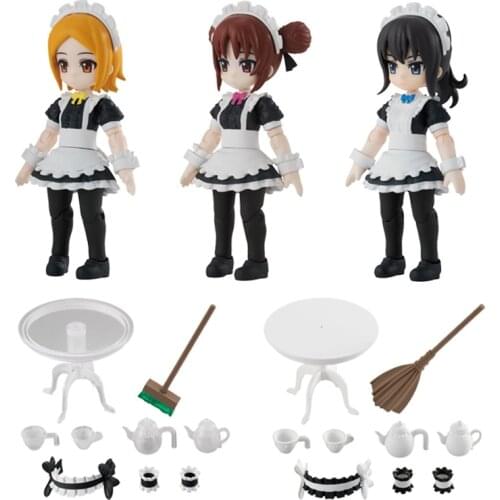 Bandai Genuine Gashapon Toys Anime AQUA SHOOTERS Doll 06 Water Gun Girl Kawaii Maid Action Figure Collection Model Toys