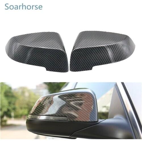 Soarhorse Car Side Rearview Mirror cover For BMW 5 6 7 series F10 GT F07 F11 F18 F06 F12 F13 F01 F02 F03 F04 door mirror Cap