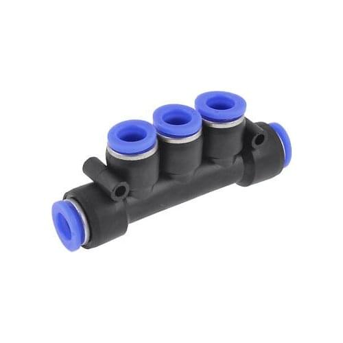 Air Pneumatic 5 Ways 8mm to 8mm Push in Connectors Quick Fitting Coupler 2pcs