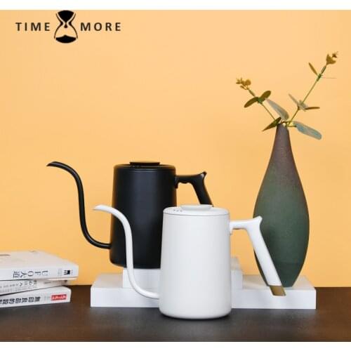 TIMEMORE Fish Pure Pour Over Kettle 700ml 6mm Spout Coffee Pot Vertical Water Flow Ergonomic Handle Gooseneck Coffee Kettle