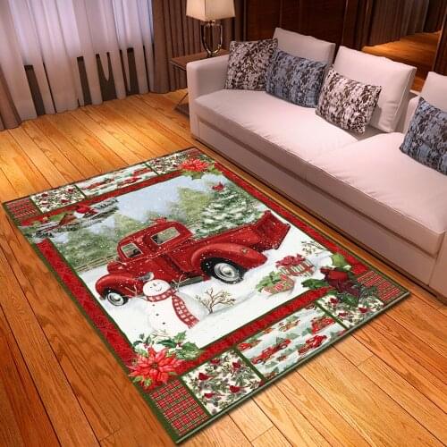 3D Merry Christmas party Decor Carpets for Living Room Bedroom Area Rugs Kids Room Carpet Hallway Big Rug Home kitchen Floor Mat