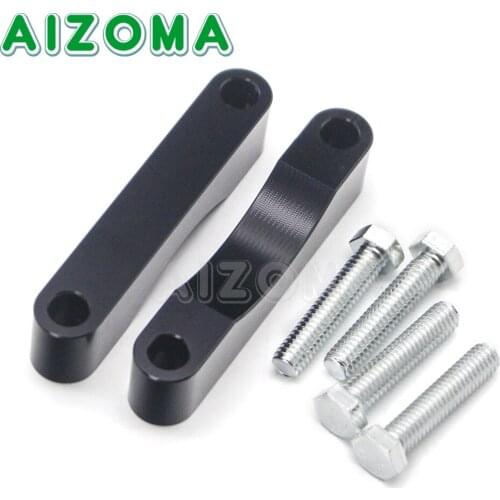 For Harley Custom Touring 1984-2013 Motorcycle Aluminum Black 0.75'' Front Fender Spacer Mounting Kit 6.5'' Wide 30'' Wheel