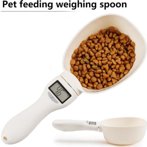 New Pet Scale Electronic Portable Dog Cat Feeding Food Electronic Scale Spoon Measuring Spoon Tool Bowl Kitchen Digital Scale