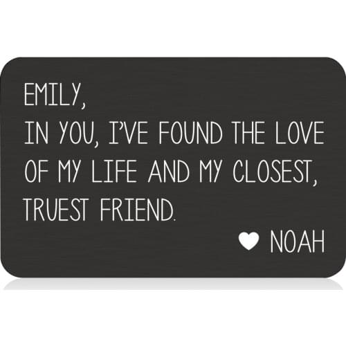 Fashion Wallet Insert Card for Men Husband From Wife Girlfriend Boyfriend Birthday Valentines Day Gifts for Him Groom Bride