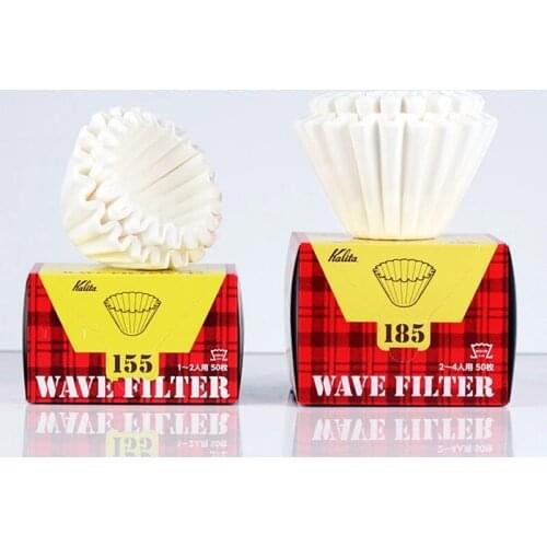 Kalita Wave Paper Filter 50 Sheets Pour Over Coffee Filter 155# for 1 To 2 Cups/185# for 2-4 Cupsr 50p Hand Brew Paper Filters
