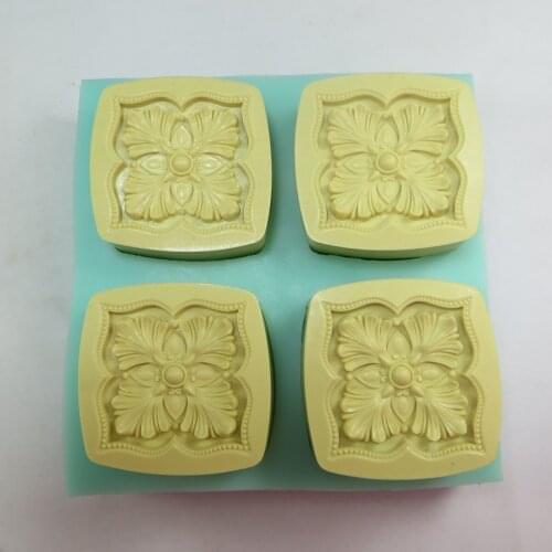 4 Cavities Moon Cake Shape Cookie Soap Bar Silicone Mold Resin Mould DIY Aromatherarpy Household Decoration Craft Molds Tools