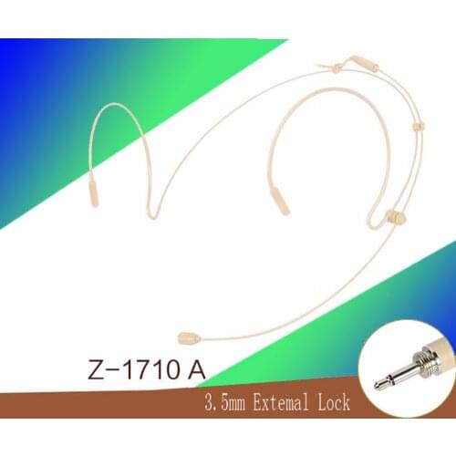 Headset Microphone (1/8" 3.5mm external screw lock Plug) For Wireless microphone system or PC