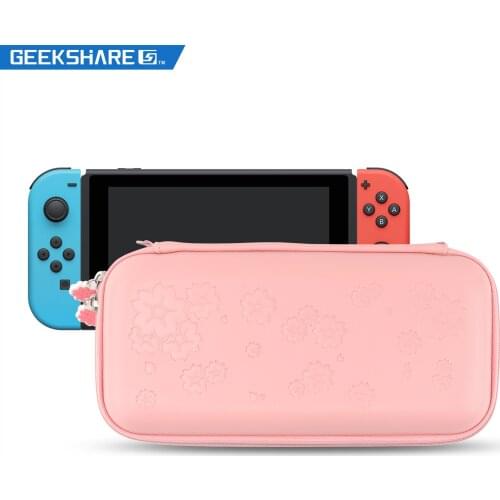 Geekshare Sakura Portable Storage Bag for Nintendo Switch Lite Travel Carrying Case Game Accessories