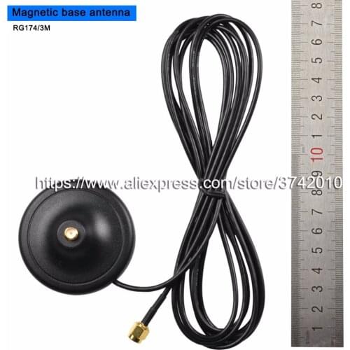 Hot sale GSM GPS WIFI wireless antenna magnetic base extension antenna with 3M 5M cable RP SMA male connector 1pcs