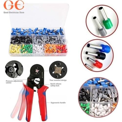 800PCS Crimping Terminals With Crimper Plier Set Wire Crimping Tools Wire Crimping Terminals Sets Wire Cable Tube Terminals
