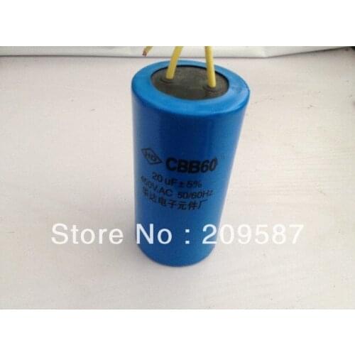 2pcs AC Motor Capacitor Washing Machine Start Capacitor CBB60 450VAC 20uF