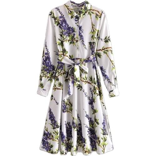 JC·KILIG 2021 Tie-Dyed Long-Sleeved Lace Dress AZ5101