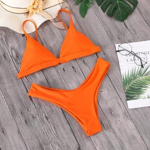 HOHL 2020 Swimwear Women Halter Push Up Bikini Set Padded Bra Sexy Swimsuit Hot Bandage Biquini