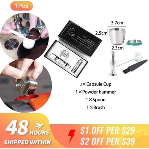 Reusable Stainless Steel Coffee Filter Dripper Coffee Capsule Set Suitable For Nespresso Capsule Coffee Machine