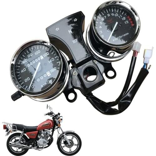 Motorcycle Odometer,1pc Universal Motorcycle Odometer Speedometer Gauge Signal Dual Digital Display KM/H，For HONDA JIALING CM125