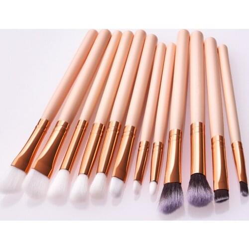 12pcs Makeup Brushes Set Eye Shadow Foundation Powder Blending Eyelash Make Up Brush Cosmetic Beauty Tool Kit Hot Free Shipping
