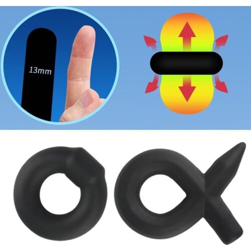 Silicone Cock Ring Penis Foreskin Resistance Glans Scrotum Stretcher Testicle Massager Delay Ejaculation Sex Toys For Men