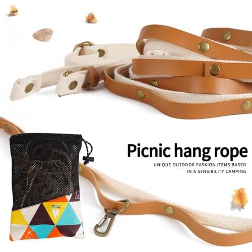 Lanyard Double-belt Design Sundries Storage 5m Camping Storage Strap for Outdoor Activities Accessories
