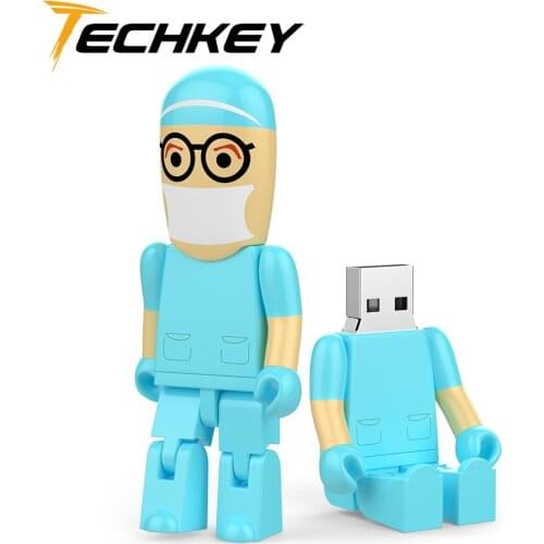 TECHKEY Cute Usb Flash Drive 32gb 16gb 8gb флешка pen drive 64GB 128GB usb 2.0 usb-stick lovely Memory-stick pendrive gift