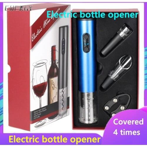 Spot wholesale dry battery automatic bottle opener red wine electric bottle opener 4 sets red wine driver wine set gift set