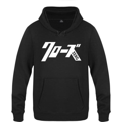 Crows Zero Hoodies Men Fashion Winter Mens Long Sleeve Pullover Fleece Hooded Sweatshirts Coat