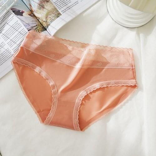 Cotton Lace Sexy Seamless Underwear Women Middle Waist Breathable Panties Womens Triangle Briefs Tangas Bragas Large Size XL