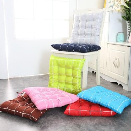 Thickened Warm Seat Pad Korean Style Fashion Lattice Cushion Home Office Classroom Non-slip Chair Cushion Soft Durable All-match