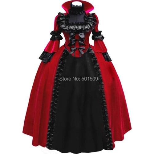 Fan collar ruffles victoria gown medieval dress Renaissance gown queen costume Victorian Gothic/Marie Antoinette/ Belle Ball