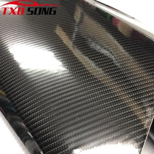 Premium quality like real Glossy 6D carbon sticker 6D carbon wrap film for car wrapping with air free bubbles by free shipping