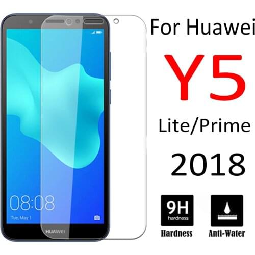 Screen protector for huawei y5 lite prime 2018 tempered glass protective glass on y 5 lite prime 9h hardness transparent film
