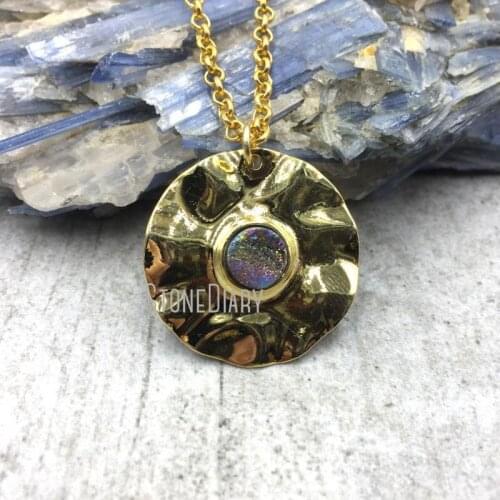 10Pcs Gold Color Irregular Surface Circle Chains Necklaces Full Colour Copper Chains Necklaces Online 18inch-32inch NM4861