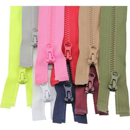 2Pcs/Lot 50Cm 19.68Inch Length 3# High-Grade Resin Zippers For Clothing Jacket Colorful Clothes Zipper For Sleeping Bag Zips