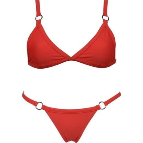 2021 Summer women Solod Swimsuit Sexy two Pieces Bikini купальник bikini Set ladies Beachwear sex briefs breathe beach swim Suit