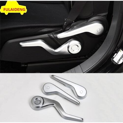 3PCS For Jeep Compass Patriot 2011-2016 Inner ABS Chrome MT Manual Seat Adjust Side Button Handle Knob Cover Trim Accessories